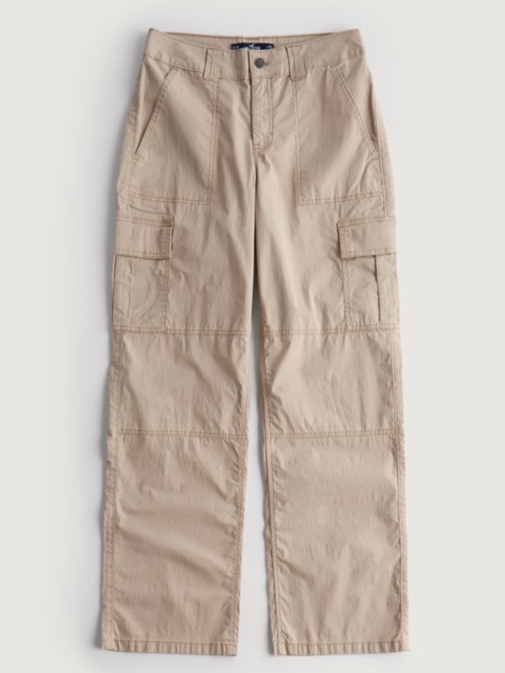 Hollister Khaki Tan Low Rise Baggy Cargo Pants Size 24